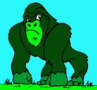 Dibujo Gorila pintado por grethel