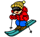Dibujo Niño esquiando pintado por noelia