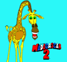 Dibujo Madagascar 2 Melman pintado por matias