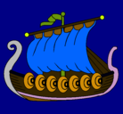 Dibujo Barco vikingo pintado por CARLOS