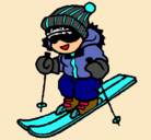 Dibujo Niño esquiando pintado por jazmindiaz