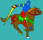 Dibujo Caballero a caballo IV pintado por GONZALO