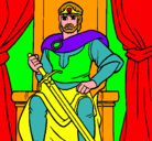Dibujo Caballero rey pintado por max