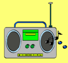 Dibujo Radio cassette 2 pintado por migrabadora
