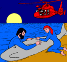 Dibujo Rescate ballena pintado por gabriel