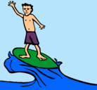 Dibujo Surfista pintado por Ester