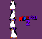 Dibujo Madagascar 2 Pingüinos pintado por valentina