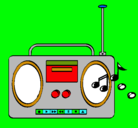 Dibujo Radio cassette 2 pintado por meju