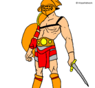 Dibujo Gladiador pintado por rafa