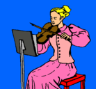 Dibujo Dama violinista pintado por Adriana