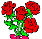 Dibujo Ramo de rosas pintado por yoolo