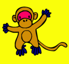 Dibujo Mono pintado por lidia