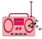 Dibujo Radio cassette 2 pintado por pusiikattt