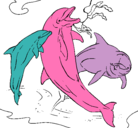 Dibujo Delfines jugando pintado por MARCO