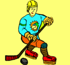 Dibujo Jugador de hockey sobre hielo pintado por andres