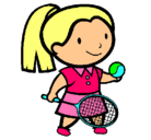 Dibujo Chica tenista pintado por melisa@