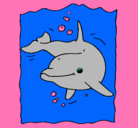 Dibujo Delfín pintado por katherine