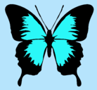 Dibujo Mariposa con alas negras pintado por pingis3