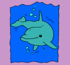 Dibujo Delfín pintado por ines