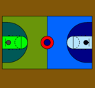 Dibujo Cancha pintado por canchadebasket