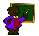 Dibujo Profesor oso pintado por MAX
