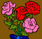 Dibujo Ramo de rosas pintado por thuzithahaha