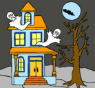 Dibujo Casa fantansma pintado por ANN