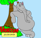 Dibujo Horton pintado por horton