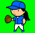 Dibujo Jugadora de béisbol pintado por melissagilram.