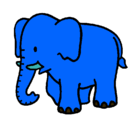 Dibujo Elefante bebe pintado por Rebeca