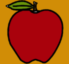 Dibujo manzana pintado por kenny