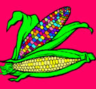 Dibujo Mazorca de maíz pintado por alba