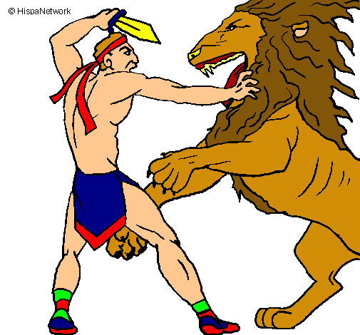 Gladiador contra león