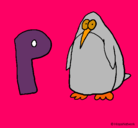 Dibujo Pingüino pintado por lidia