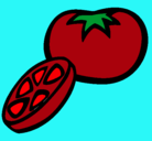 Dibujo Tomate pintado por mima