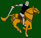 Dibujo Caballero a caballo IV pintado por mentasurio