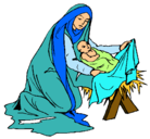 Dibujo Nacimiento del niño Jesús pintado por SUSY