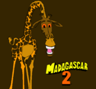 Dibujo Madagascar 2 Melman pintado por cote