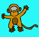 Dibujo Mono pintado por aldana