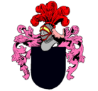 Dibujo Escudo de armas y casco pintado por manuel