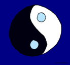 Dibujo Yin yang pintado por sara