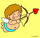 Dibujo Cupido pintado por poos