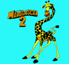 Dibujo Madagascar 2 Melman pintado por guillermo