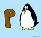 Dibujo Pingüino pintado por anto