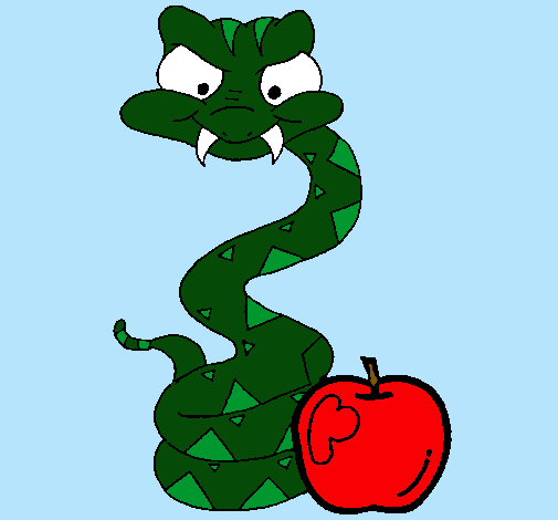 Serpiente y manzana