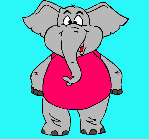 Elefante contento