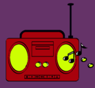 Dibujo Radio cassette 2 pintado por ian