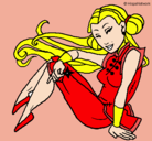 Dibujo Princesa ninja pintado por rosalia