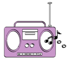 Dibujo Radio cassette 2 pintado por sofy