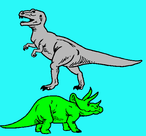 Triceratops y tiranosaurios rex